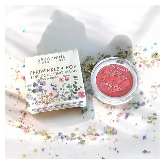 SERAPHINE BOTANICALS Periwinkle + Pop Sculpting Brush in SEASHELL - .09 oz NIB - Picture 2 of 7